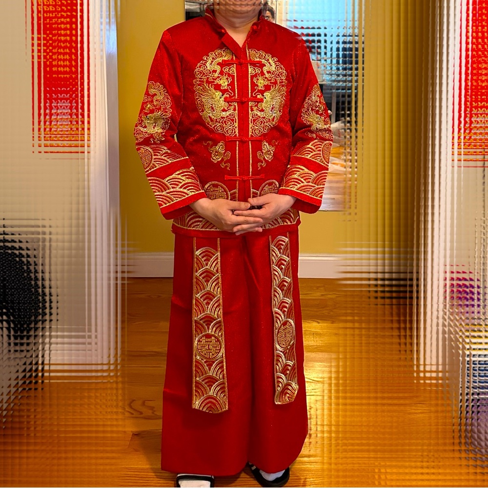 Chinese traditional wedding dress for men